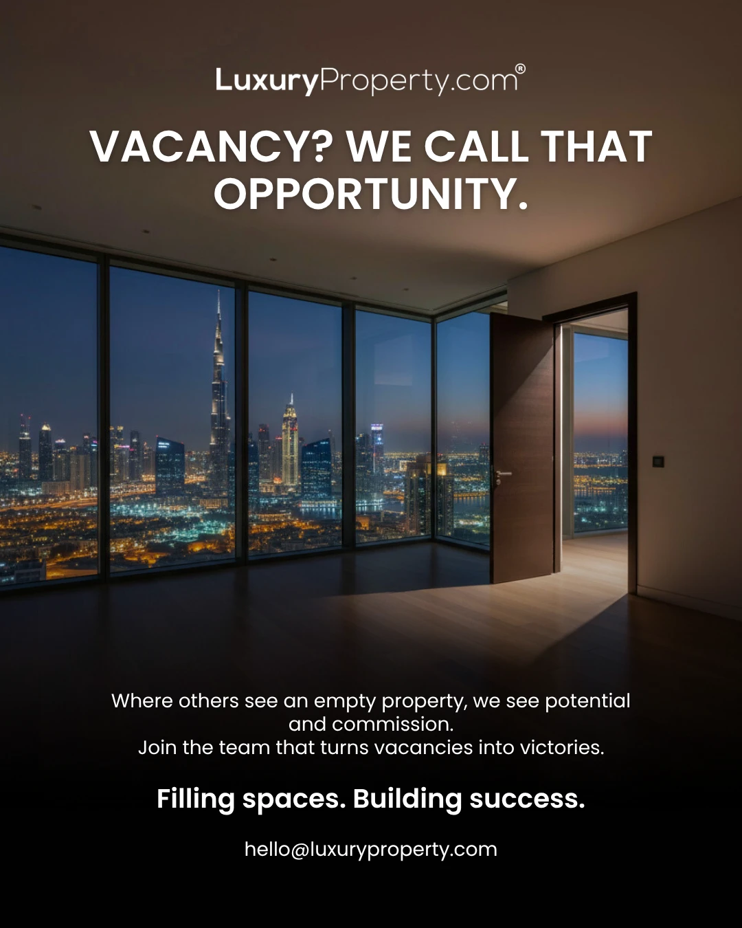 Experienced leasing broker presenting rental property options to clients, with Dubai marina apartments and vibrant urban lifestyle in the background.